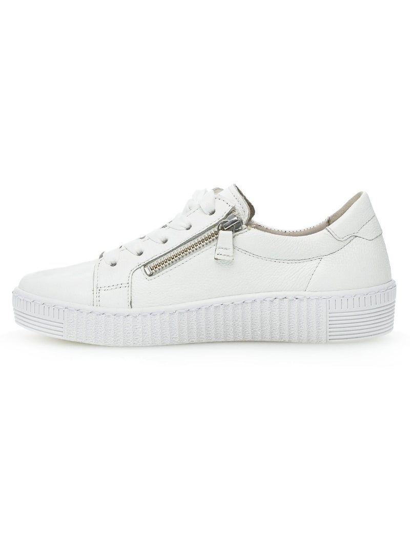 Baskets  en cuir Blanc - Kiabi
