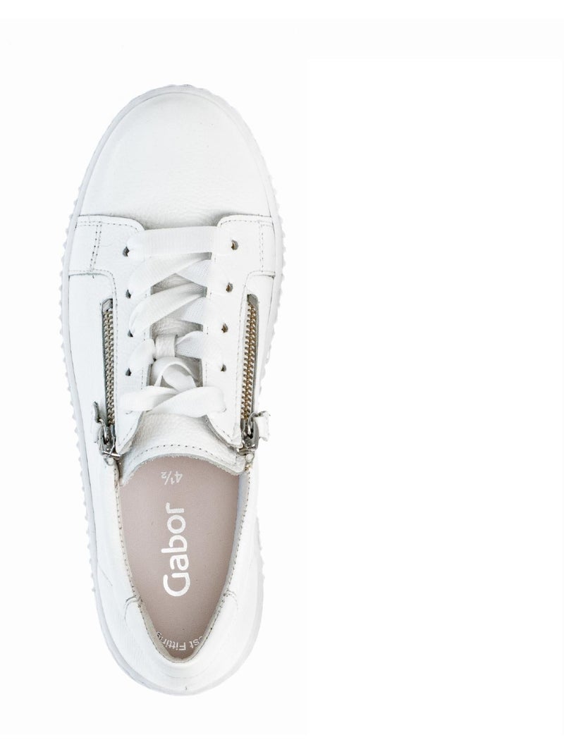 Baskets  en cuir Blanc - Kiabi