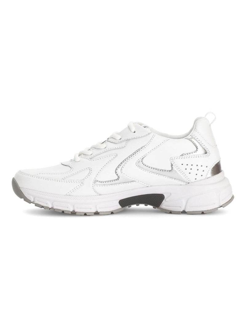 Baskets  en cuir Blanc - Kiabi