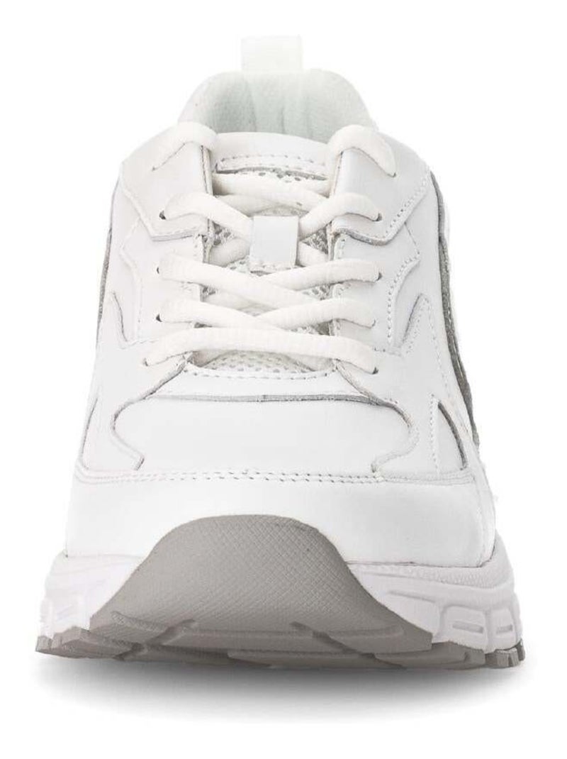 Baskets  en cuir Blanc - Kiabi