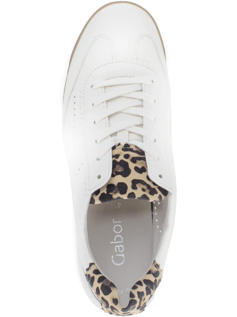 Baskets  en cuir Blanc - Kiabi