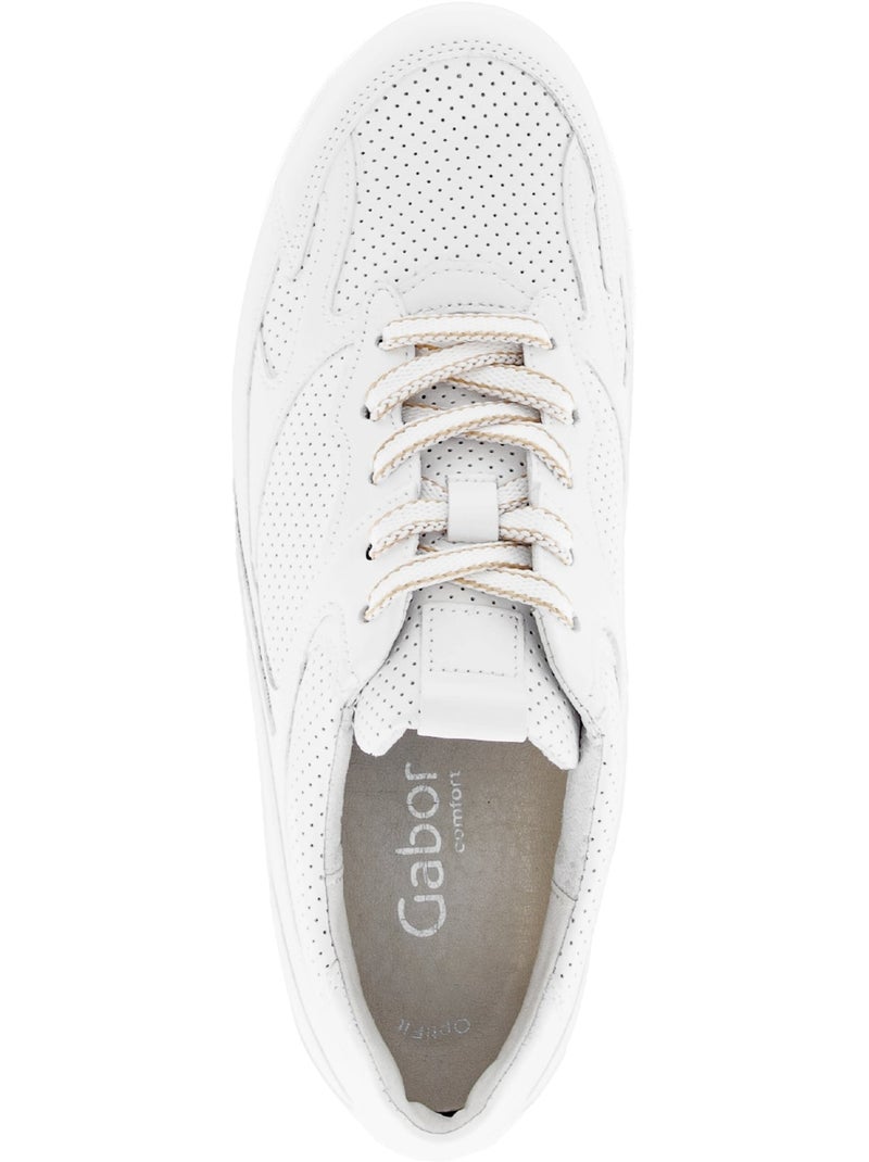 Baskets  en cuir Blanc - Kiabi