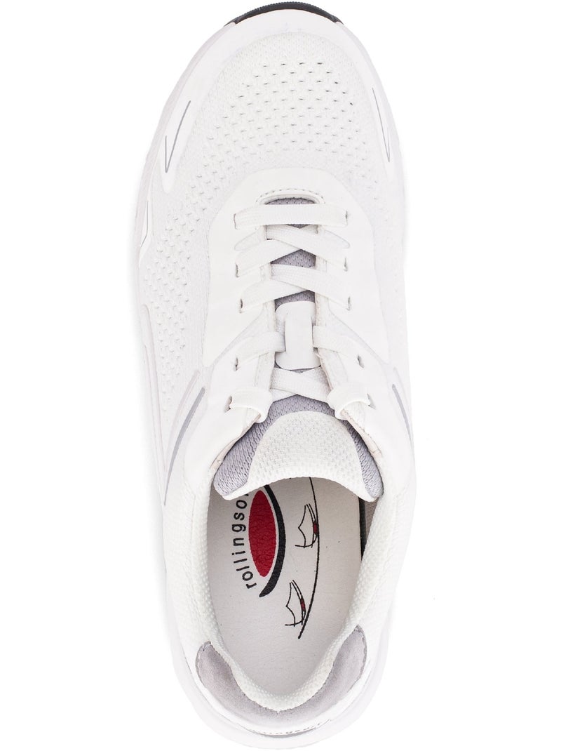 Baskets  en cuir Blanc - Kiabi
