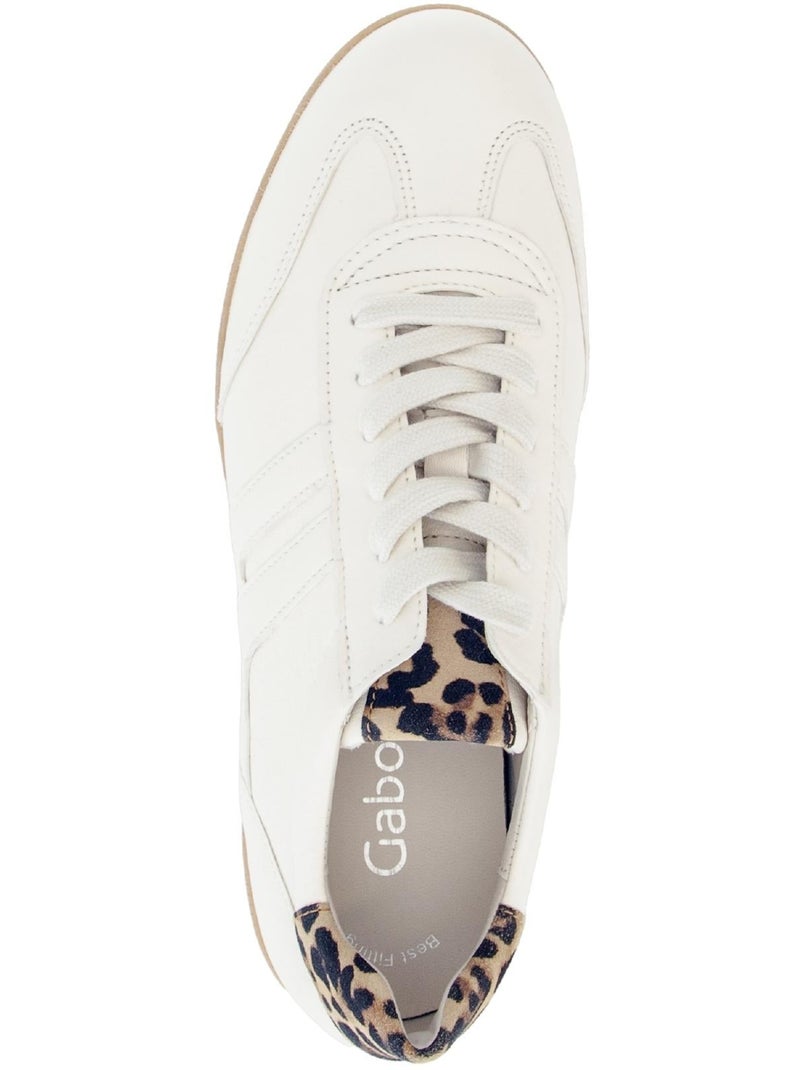 Baskets  en cuir Blanc - Kiabi