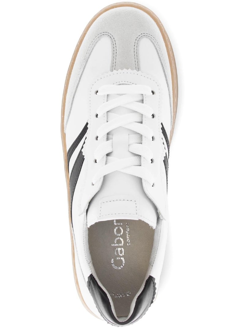 Baskets  en cuir Blanc - Kiabi
