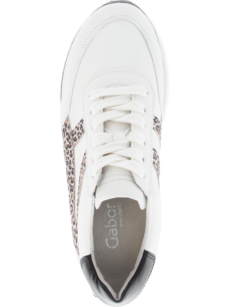 Baskets  en cuir Blanc - Kiabi