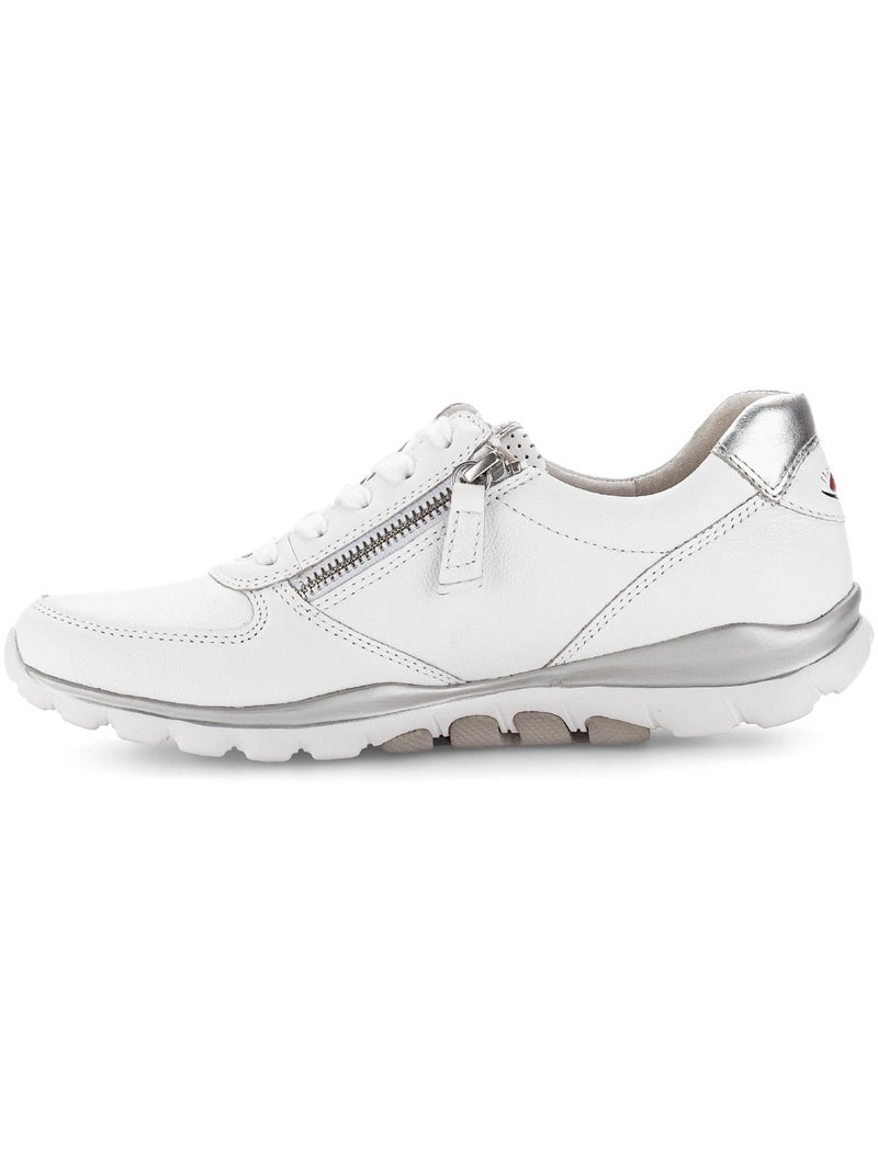 Baskets  en cuir Blanc - Kiabi