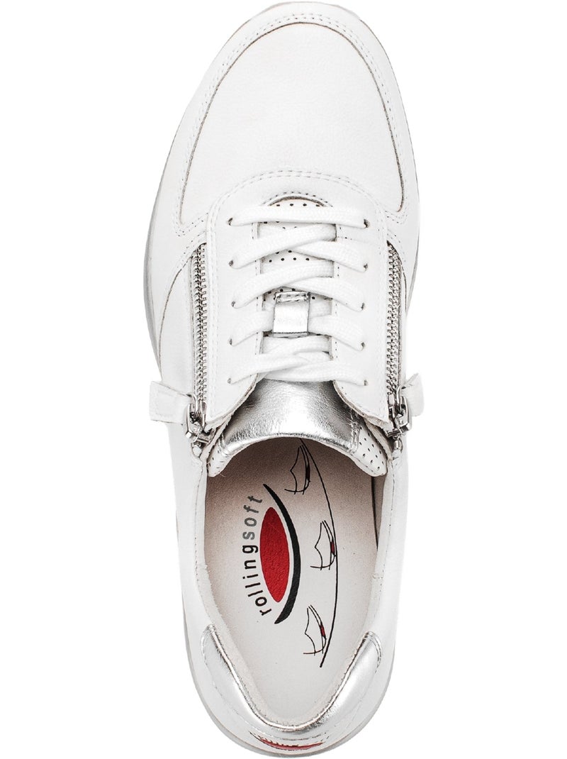 Baskets  en cuir Blanc - Kiabi