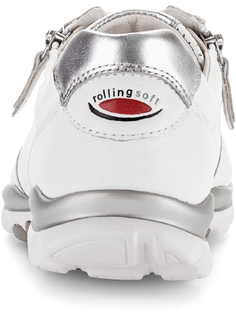 Baskets  en cuir Blanc - Kiabi