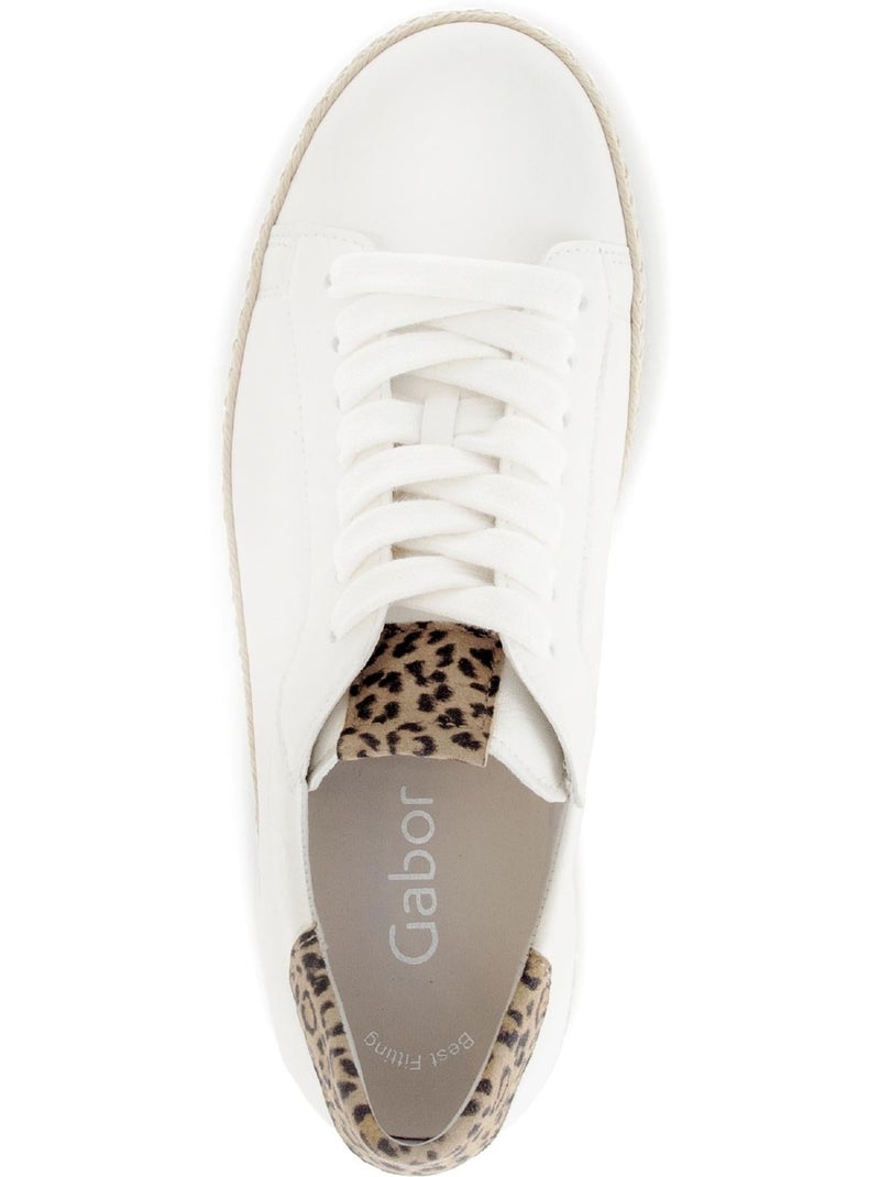 Baskets  en cuir Blanc - Kiabi