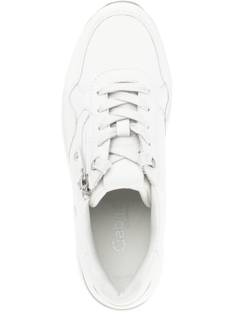 Baskets  en cuir Blanc - Kiabi
