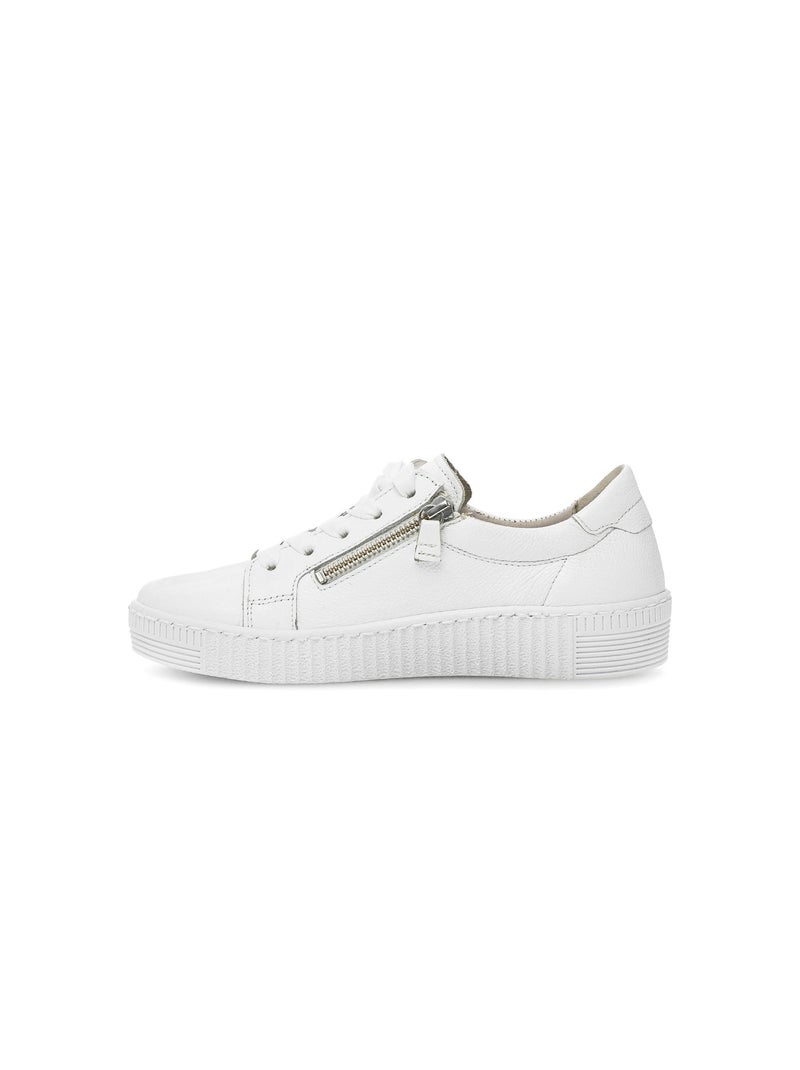 Baskets  en cuir Blanc - Kiabi
