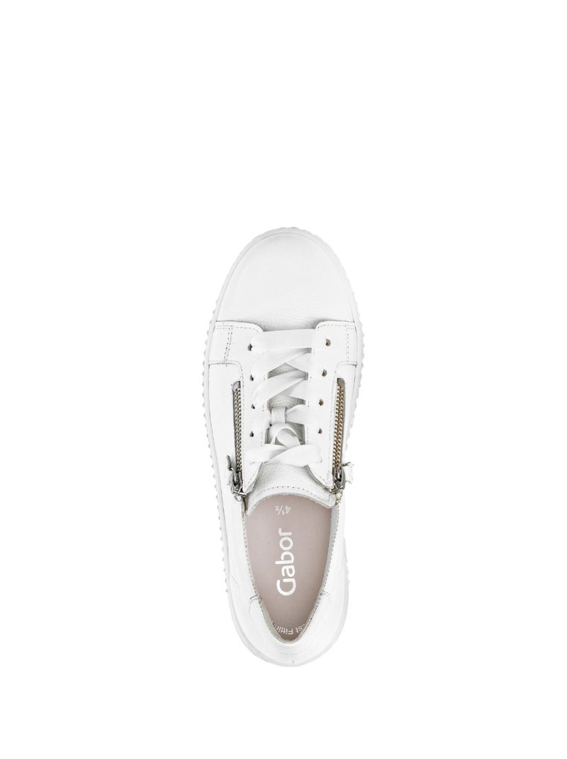 Baskets  en cuir Blanc - Kiabi