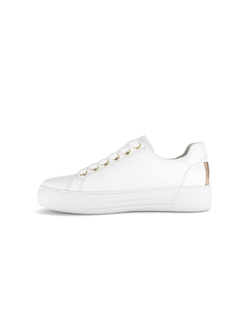 Baskets  en cuir Blanc - Kiabi