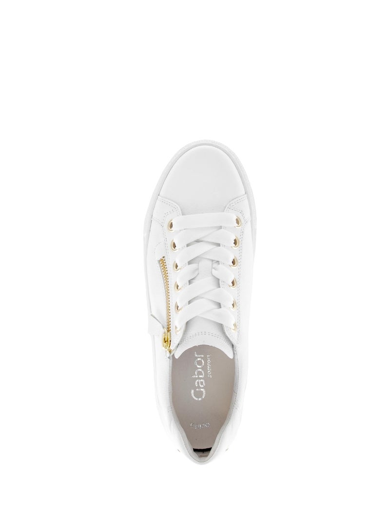 Baskets  en cuir Blanc - Kiabi