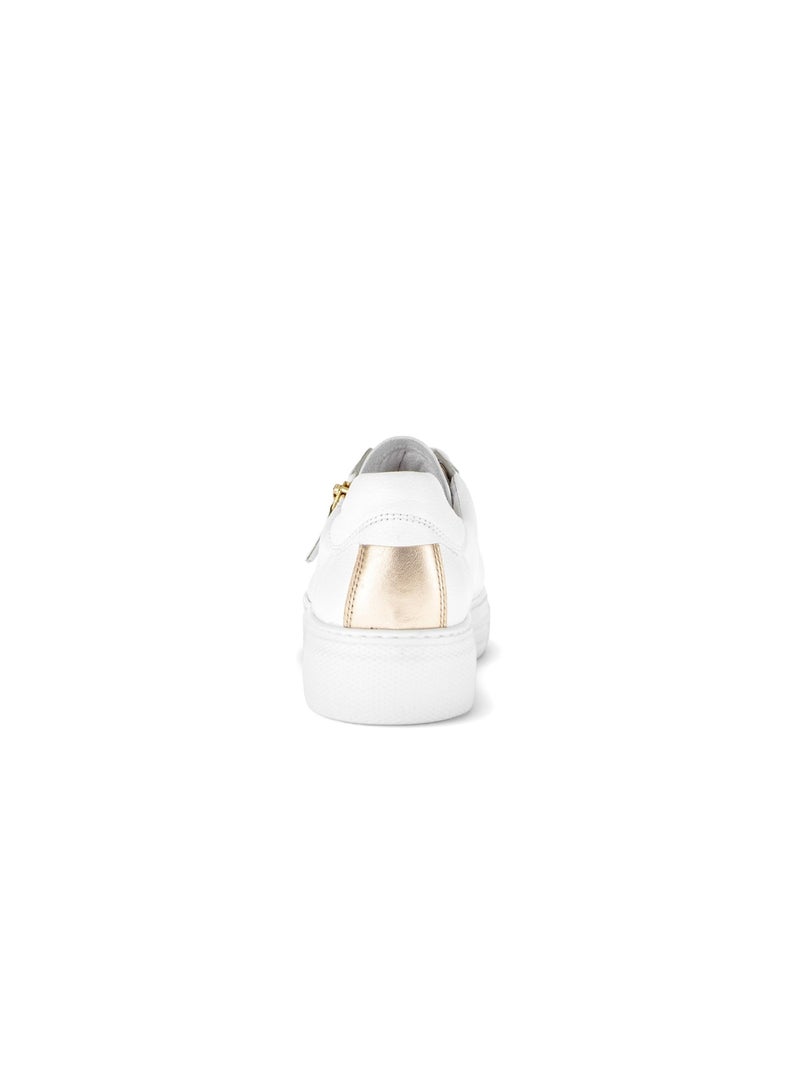 Baskets  en cuir Blanc - Kiabi