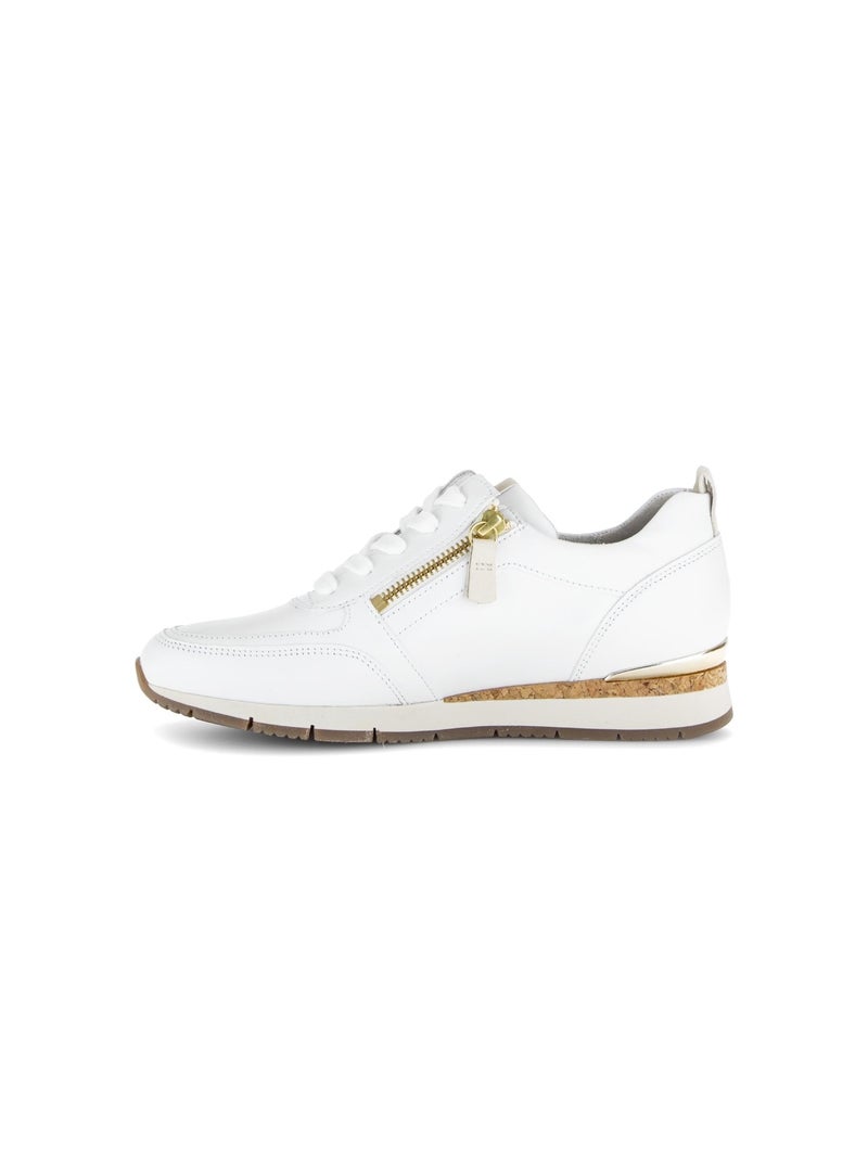 Baskets  en cuir Blanc - Kiabi