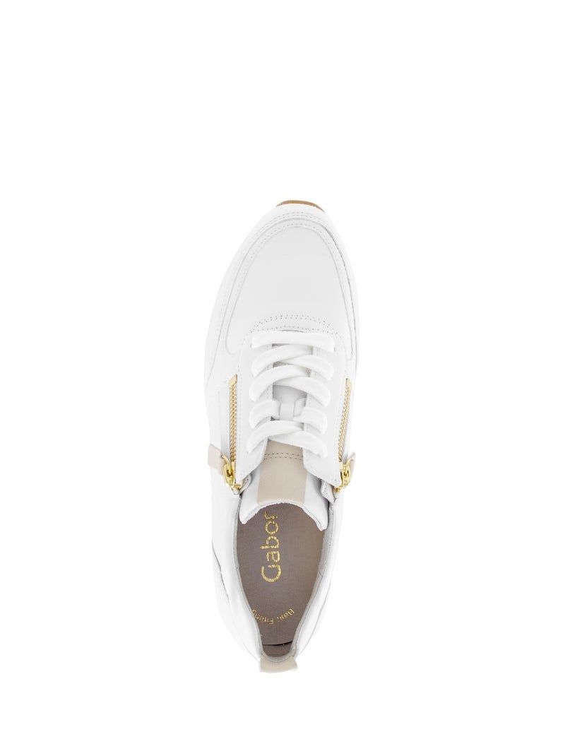 Baskets  en cuir Blanc - Kiabi