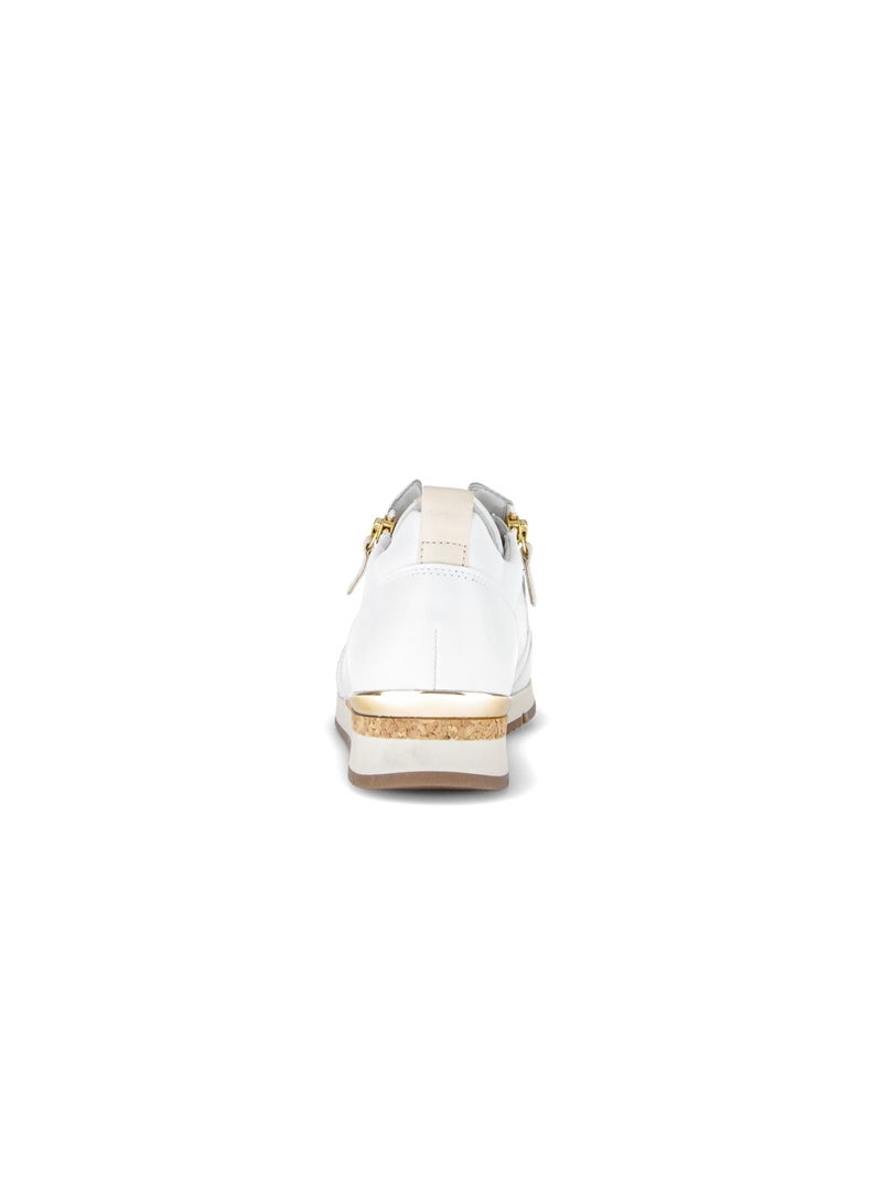 Baskets  en cuir Blanc - Kiabi