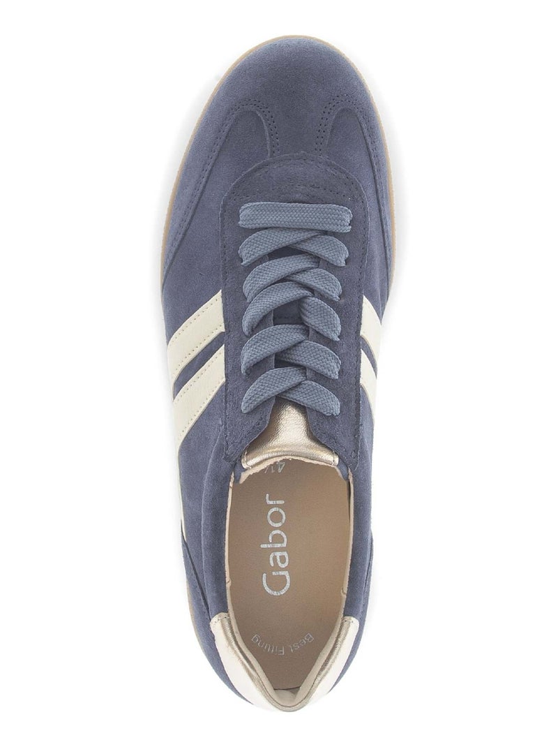 Baskets  en cuir Bleu - Kiabi