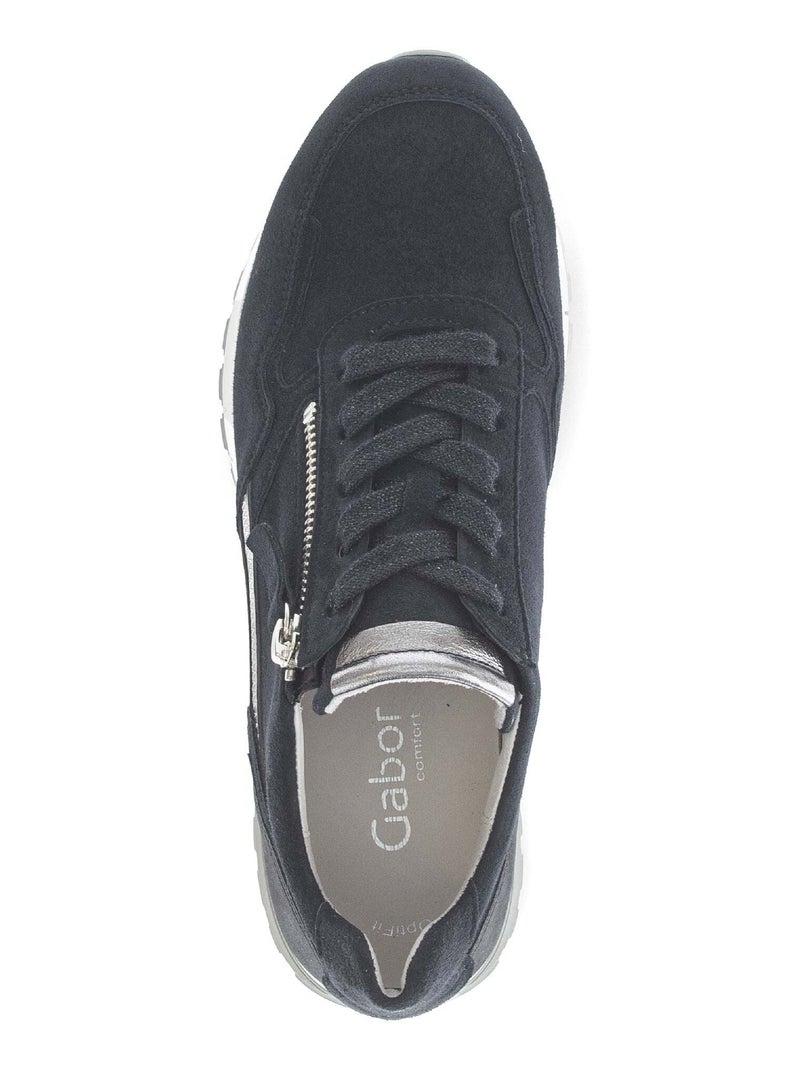 Baskets  en cuir Bleu - Kiabi