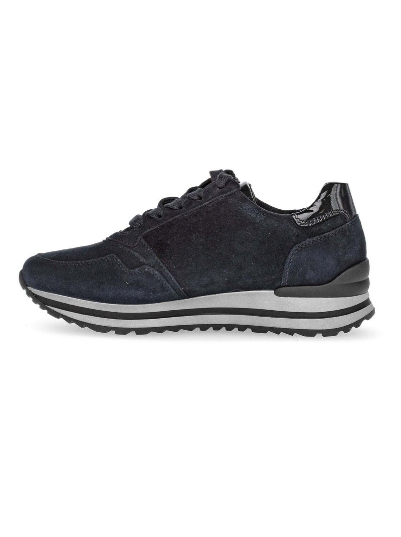 Baskets  en cuir Bleu - Kiabi