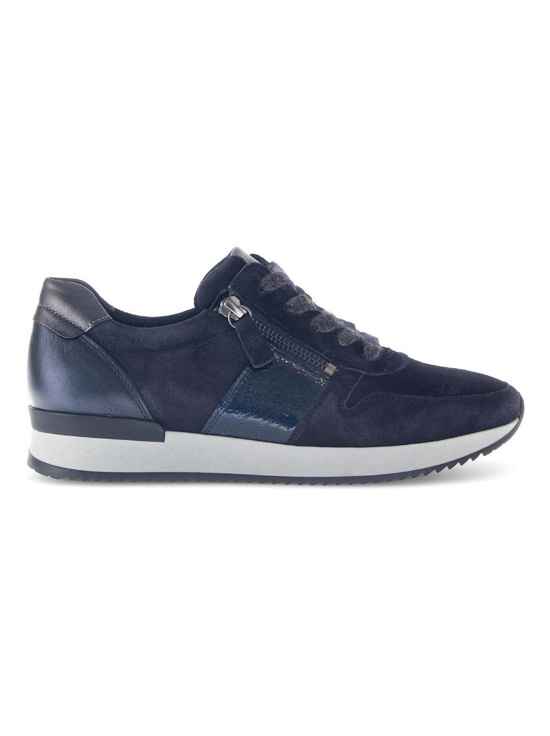 Baskets  en cuir Bleu - Kiabi