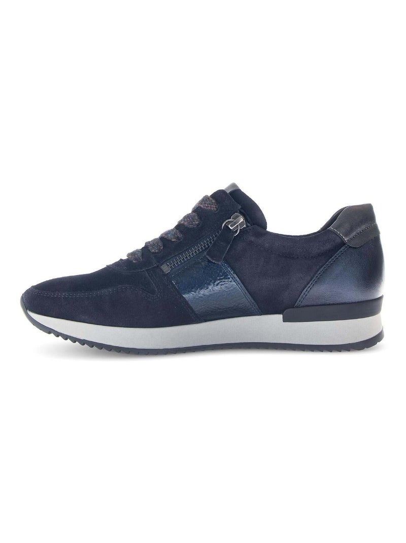 Baskets  en cuir Bleu - Kiabi