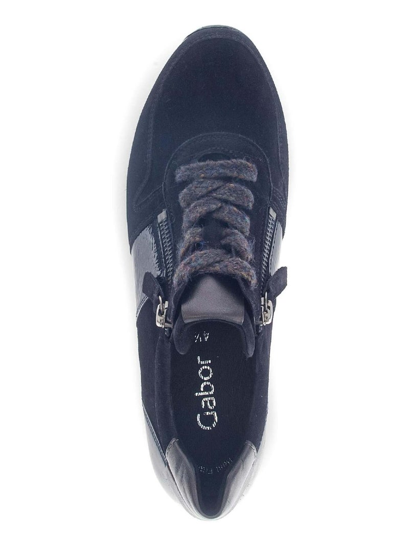 Baskets  en cuir Bleu - Kiabi