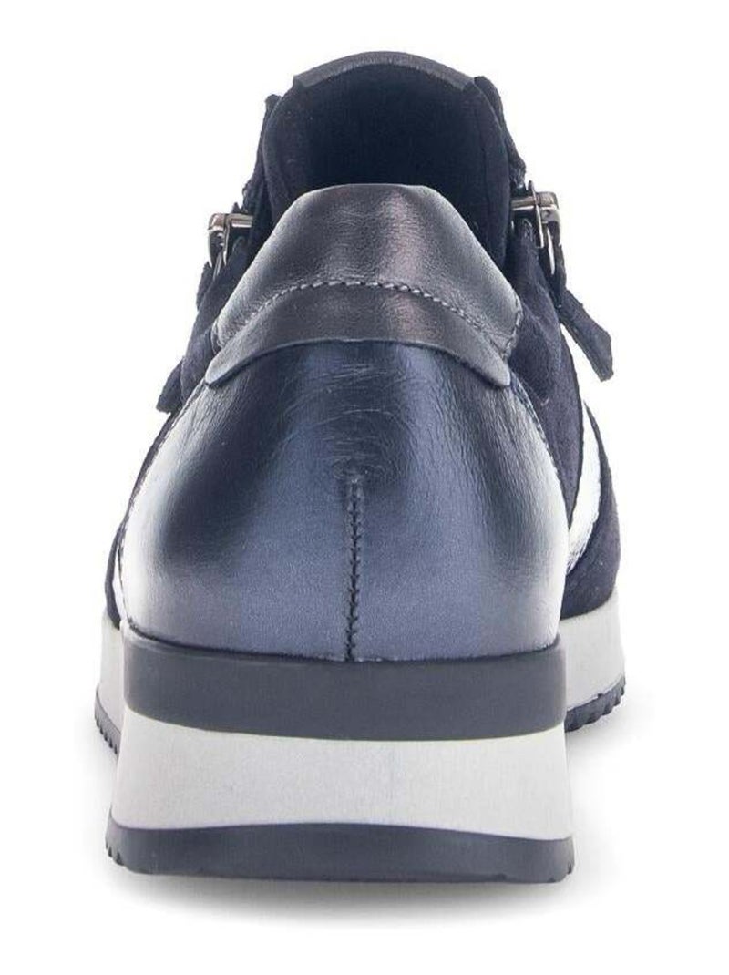 Baskets  en cuir Bleu - Kiabi