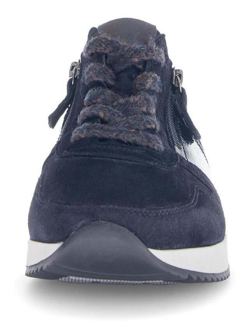 Baskets  en cuir Bleu - Kiabi