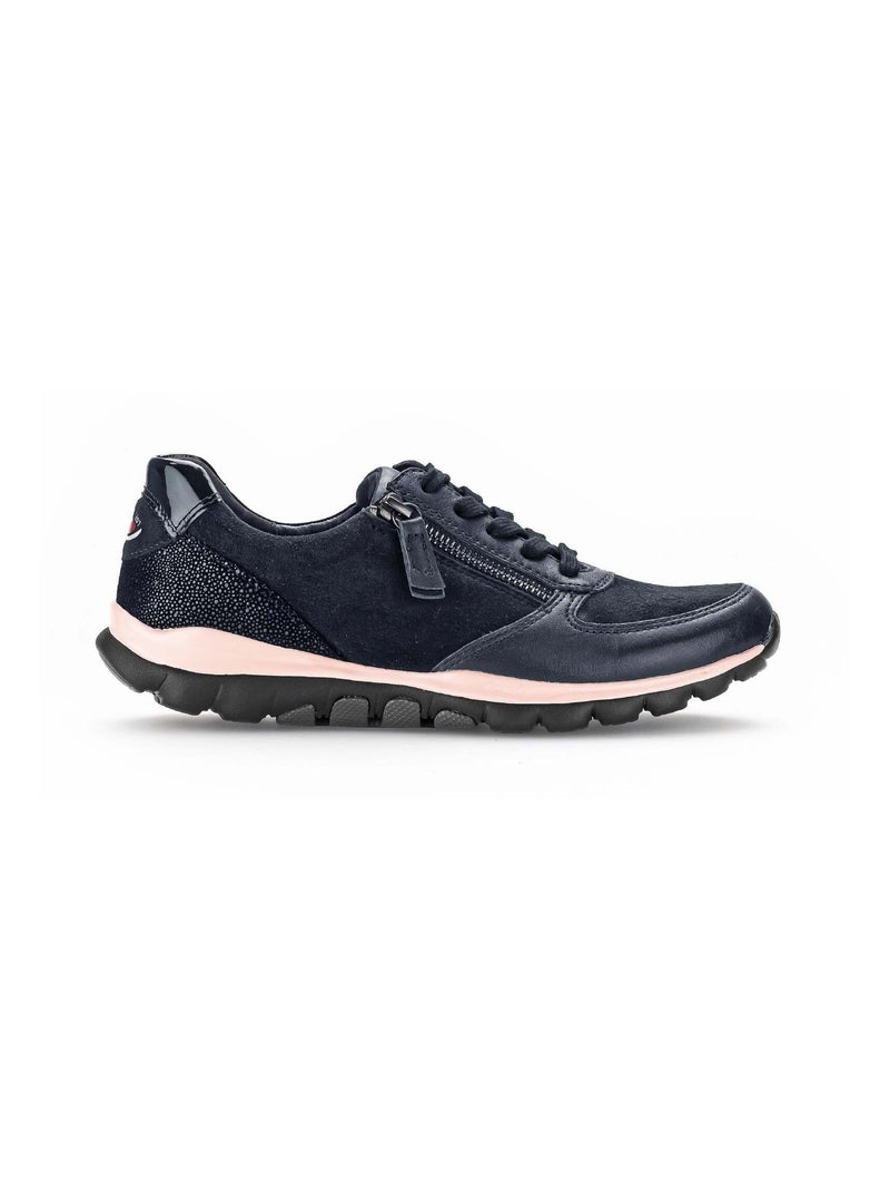 Baskets  en cuir Bleu - Kiabi
