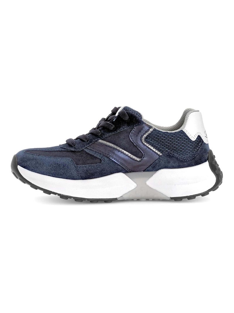 Baskets  en cuir Bleu - Kiabi