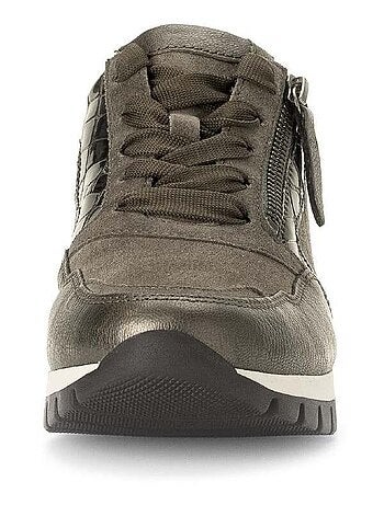 Baskets en cuir et daim