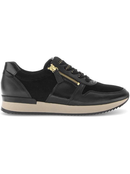 Baskets  en cuir et daim - Kiabi