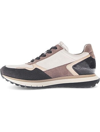 Baskets en cuir et nubuck