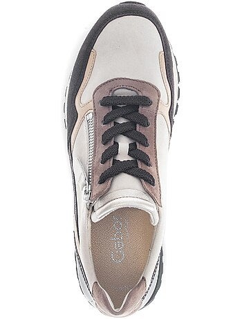 Baskets en cuir et nubuck