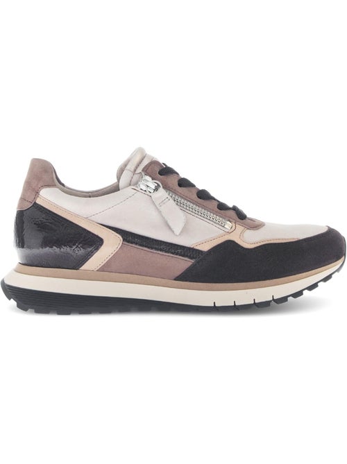 Baskets  en cuir et nubuck - Kiabi