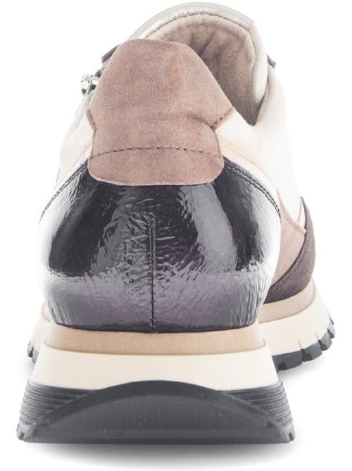 Baskets  en cuir et nubuck - Kiabi