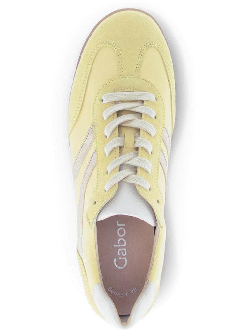 Baskets  en cuir et nubuck - Kiabi