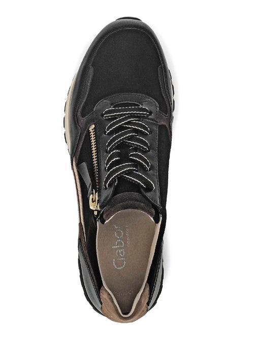 Baskets  en cuir et nubuck - Kiabi