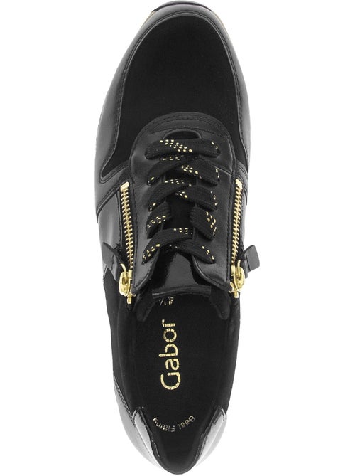 Baskets  en cuir et nubuck - Kiabi