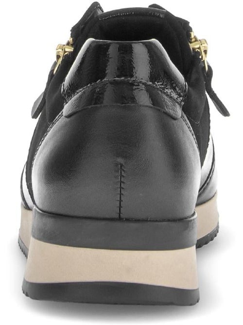 Baskets  en cuir et nubuck - Kiabi