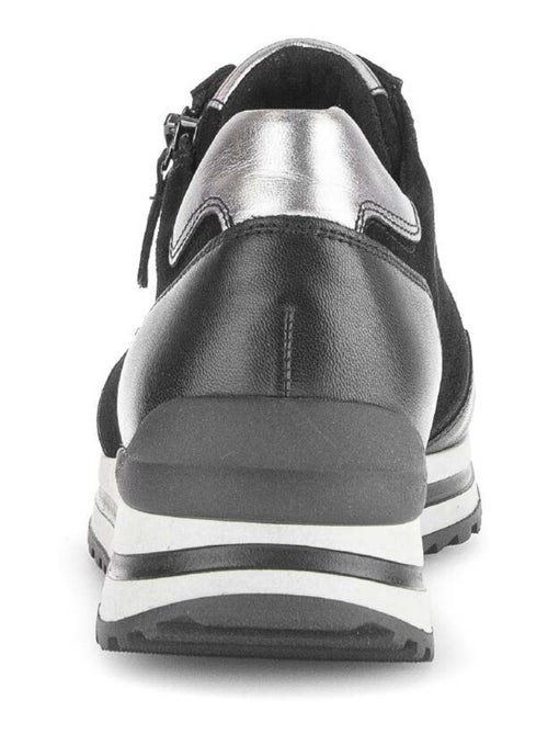 Baskets  en cuir et nubuck - Kiabi