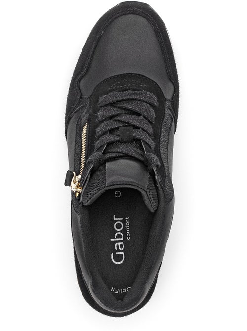 Baskets  en cuir et nubuck - Kiabi