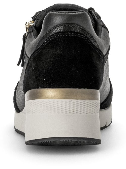 Baskets  en cuir et nubuck - Kiabi