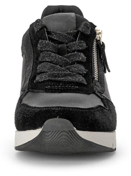 Baskets  en cuir et nubuck - Kiabi