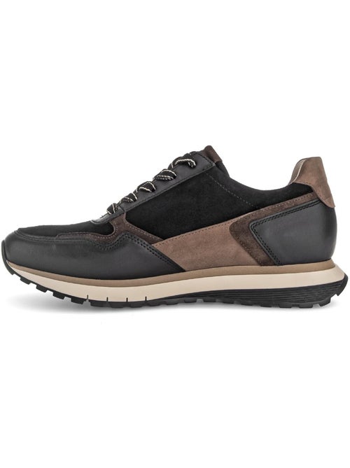 Baskets  en cuir et nubuck - Kiabi