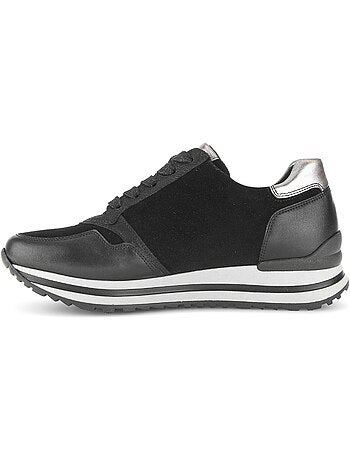 Baskets en cuir et nubuck
