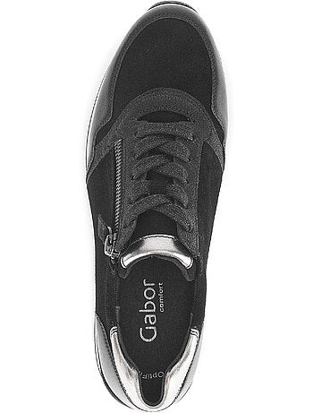 Baskets en cuir et nubuck